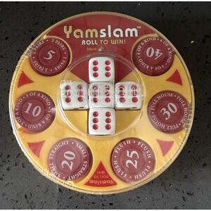 Yamslam Roll To Win Dice Game Blue Orange Ages 8+ Family Fun Board Game Sealed